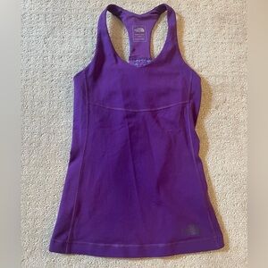 The north face xs purple tank top blue yellow Aztec graphic strap back athletic